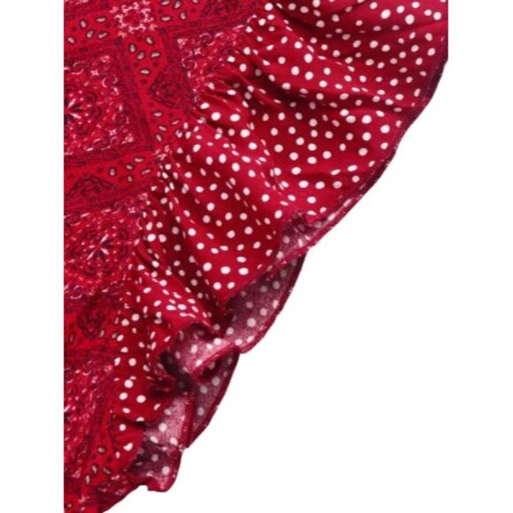 NWT Cider Plus 2XL Round Neckline Pasley Patched Eyelet Maxi Dress Curve Styling - Picture 8 of 12